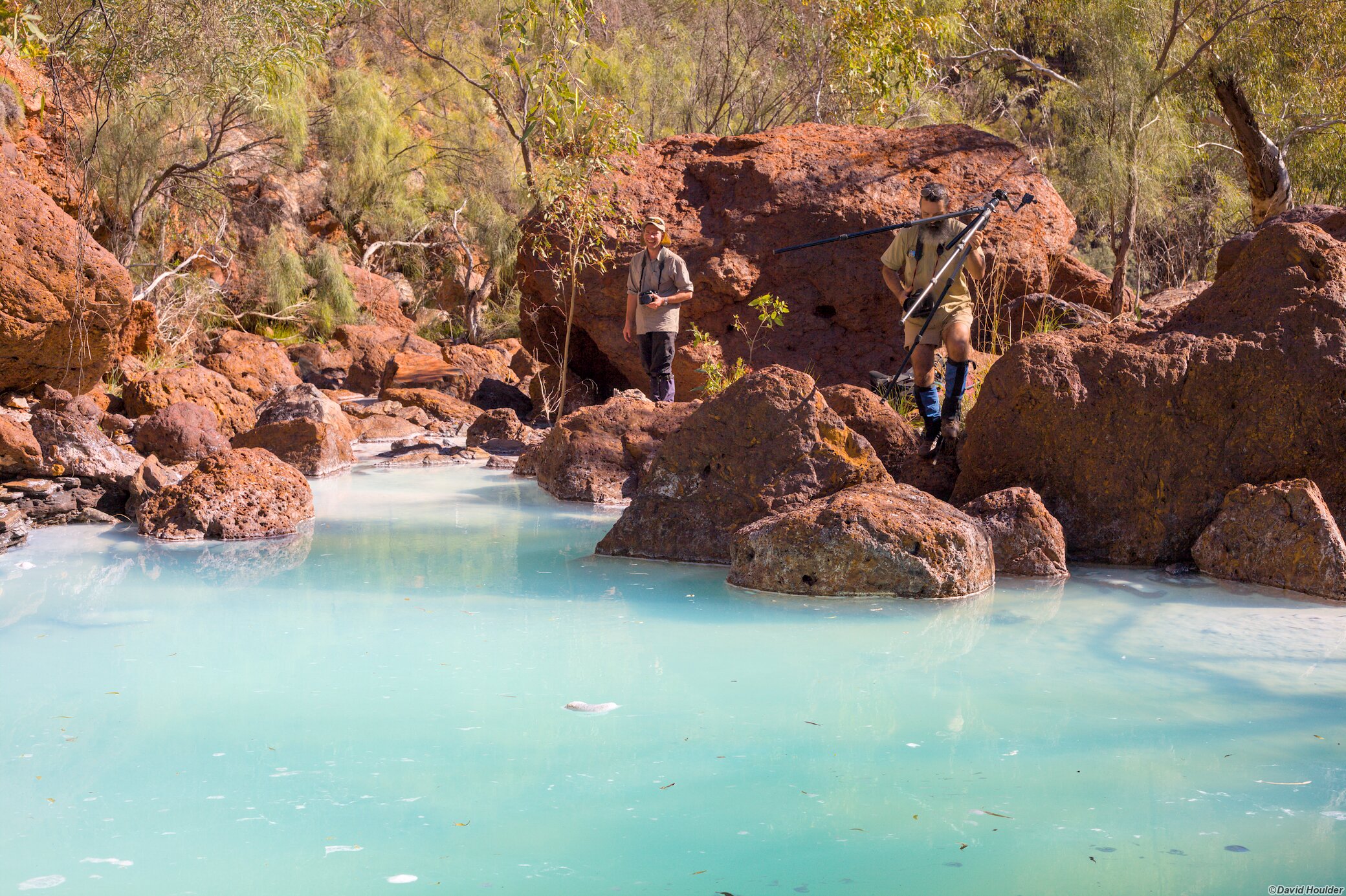 Weird milky-blue pool