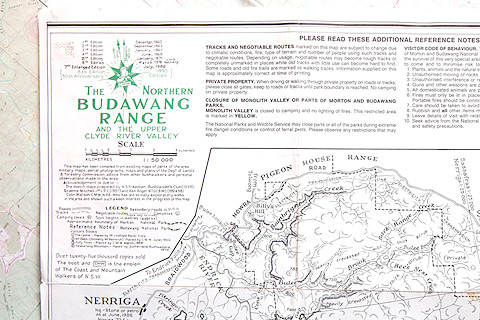 Budawangs sketch map