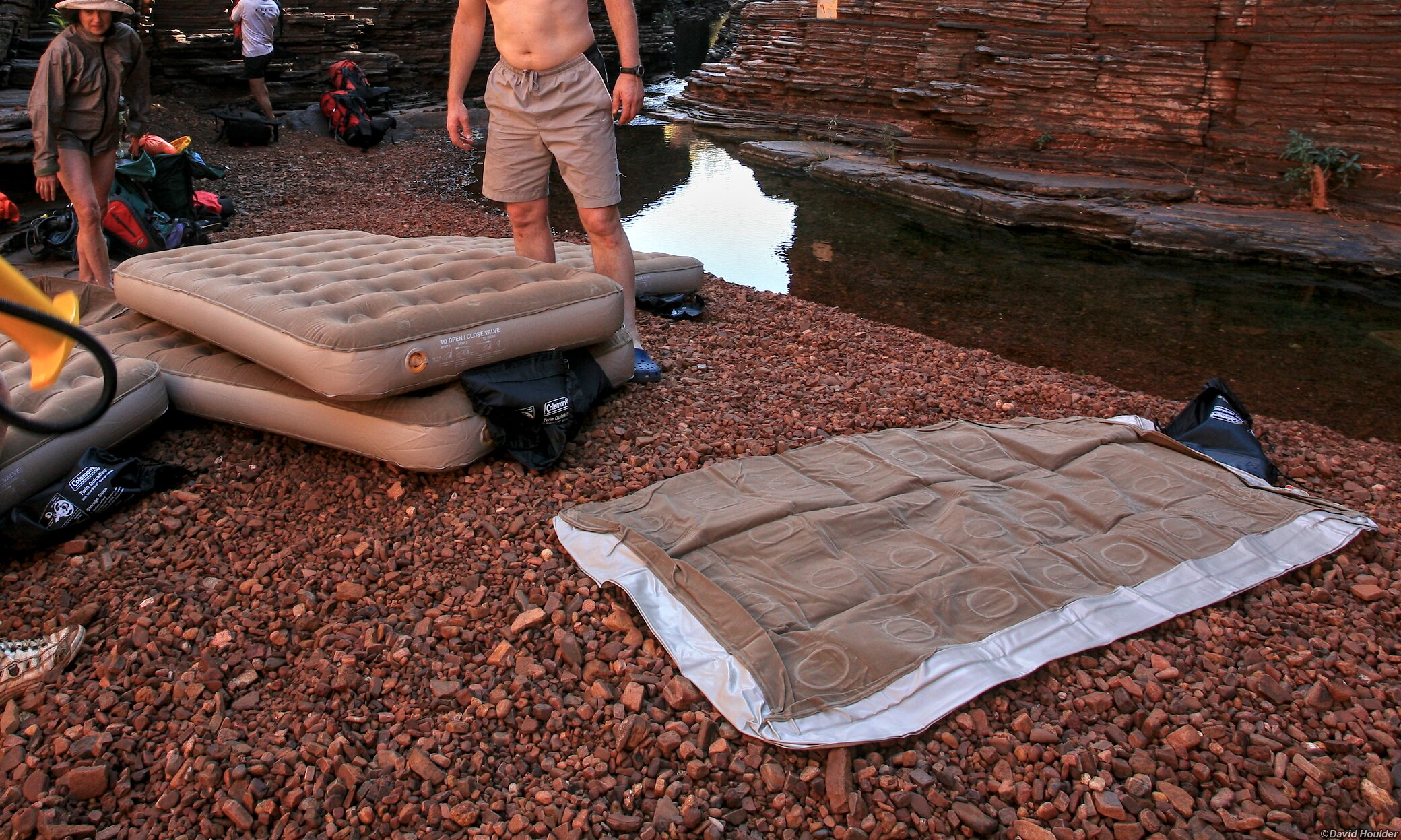 Inflating the airbeds