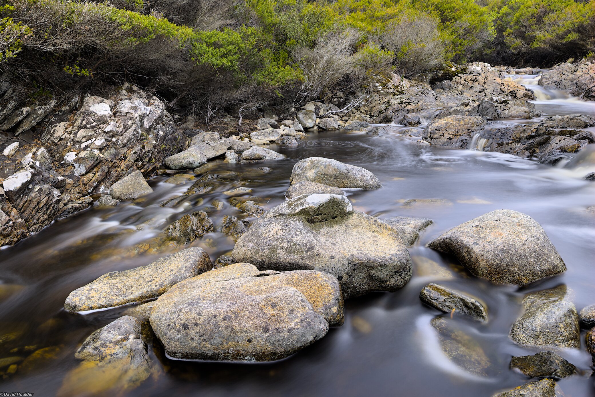 A stream flowing to the coast