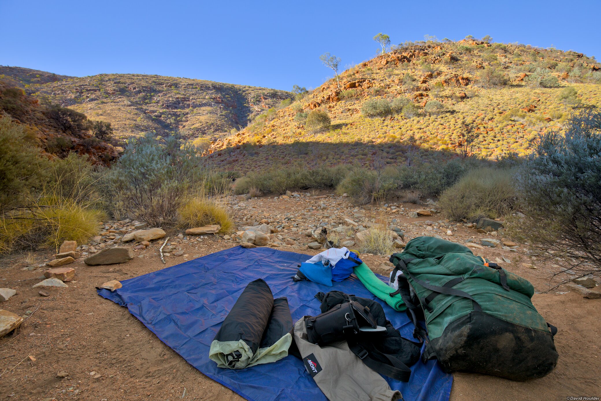 Setting up at Waterfall Gorge